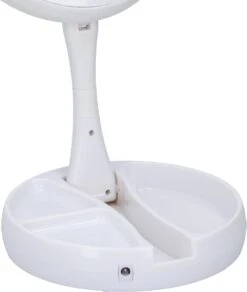 Grundig Opmaakspiegel - LED-verlichting - Opbergruimte Sieraden - Gewone En Vergrotende Spiegel - Wit -Mode-Cosmetica Winkel 1015x1200 2