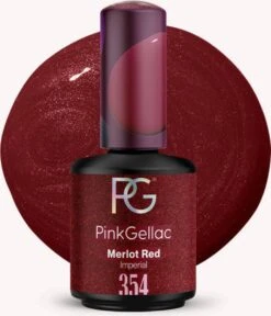 Pink Gellac - Merlot Red - Gellak - Vegan - Rood - Parel Finish - 15 Ml