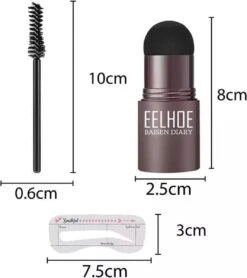 Wenkbrauw Stempel- Poeder - Herbruikbaar - Donker Bruin - Wenkbrauwstempel- Inclusief Sjablonen - Natuurlijke Kleur- Vegan | Eyebrow Powder | Cadeau Voor Haar -Mode-Cosmetica Winkel 1065x1200 1