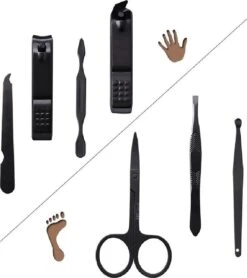 TOPCODE Cosmetics Manicure Set / Nagelschaar Set - #MCNC03 - Zwart 7 Delig - Nagelknipper Set Manicureset - Manicure Setje Pedicureset - Nagelschaartje - Nagelknipper – Nagelknipper Set - Manicureset - Manicuresetje -Mode-Cosmetica Winkel 1067x1200 2