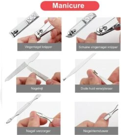 Luxe Manicure En Pedicure Set - Nagelverzorging - Nail Art - 18 Delig - Zwart -Mode-Cosmetica Winkel 1077x1200 4