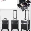 Kapper Koffer| Nagel | Visagist | Make-up | Cosmetica | Schminken | Trolley Stevig En Gemaakt Van Aluminium | 3 Delig | 8 Wielen | Bedekt Met Mooie Zilver Strips -Mode-Cosmetica Winkel 1080x1200 3