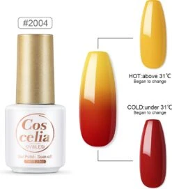 10 Temperatuur Veranderende Kleuren Gellak - Gel Nagellak - Gellakset - Nagelset - Temperature Change Nail Polish - Manicureset - 10 Kleuren Gel Polish - Gelnagels - Nagellak - Gelnagel Kit -Mode-Cosmetica Winkel 1093x1200 6