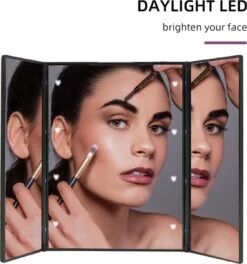 Spiegel Met LED Verlichting - Make-upspiegel - Zwart -Mode-Cosmetica Winkel 1124x1200 3