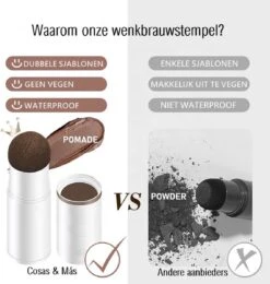 Merkloos Wenkbrauw Stempel – Brow Stamp – Stempelset – Make Up – Bruin – Incl. 34 Sjablonen – Incl. Wenkbrauw Borstel – Waterproof - Herbruikbaar - Cadeau Voor Haar -Mode-Cosmetica Winkel 1138x1200 5