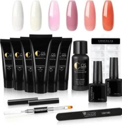 COSCELIA Extenstion Kit | Polygel Nagels | Gelnagels | Nepnagels | Gellak Set | UV Gel | Nail Art Pakket | Buildergel | Starterset | Makkelijk En Snelle Set -Mode-Cosmetica Winkel 1171x1200 6