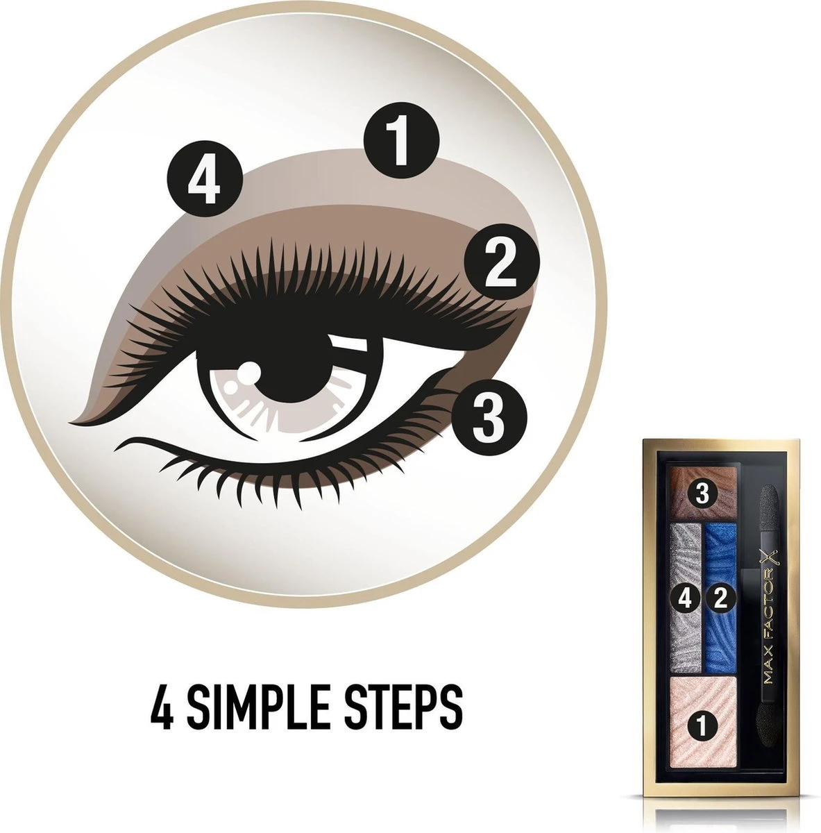 Max Factor Smokey Eye Drama Kit - 06 Azure Allure - Oogschaduw Palette 4 Max Factor Smokey Eye Drama Kit - 06 Azure Allure - Oogschaduw Palette - Afbeelding 2