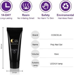 COSCELIA Extenstion Kit | Polygel Nagels | Gelnagels | Nepnagels | Gellak Set | UV Gel | Nail Art Pakket | Buildergel | Starterset | Makkelijk En Snelle Set -Mode-Cosmetica Winkel 1183x1200 7