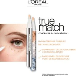 L’Oréal Paris - True Match Eye-Cream In A Concealer - 1-2R Rose Porcelain 14 L’Oréal Paris - True Match Eye-Cream In A Concealer - 1-2R Rose Porcelain -Mode-Cosmetica Winkel 1189x1200