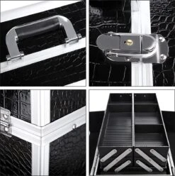 A.T. Shop Cosmeticakoffer, Make-up Koffer, Beauty Case, Bewaren Van Make-up, Nagellak. Zwart 15 A.T. Shop Cosmeticakoffer, Make-up Koffer, Beauty Case, Bewaren Van Make-up, Nagellak. Zwart -Mode-Cosmetica Winkel 1196x1200 12