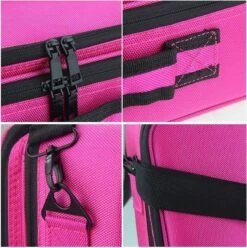 Cosmetica Koffer - Make-up Koffer Met Verstelbare Vakken - Visagie En Nagelstyliste Beauty Koffer - 35x25x11CM - Roze -Mode-Cosmetica Winkel 1197x1200 24