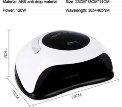 Nageldroger 120 Watt LED UV Inclusief Manicure- Pedicure Set - Professioneel - Nagel Lamp LED - Professionele Nageldroger - Ledlamp - Gel Nagellak - Gelpolish - Gel Nagels - Builder Gel - Acryl -Mode-Cosmetica Winkel 1200x1052 3