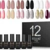 Merkloos Gel Polish Set 14P - Voor Manicure - 12 Stuks - Uv Kleuren, Kleurcode 12-11 - Gel Nagellak Semi Permanente Hybrid - Nail Art Gel Lak Set & Kits RATC12-11 -Mode-Cosmetica Winkel 1200x1054 2