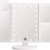 UNIQ Trifold Make Up Spiegel Met LED Verlichting En 2 Vergrootspiegels - Staande Spiegel - 21 LED-lampjes - Op Batterijen En USB (kabel Incl) - Wit -Mode-Cosmetica Winkel 1200x1061 2