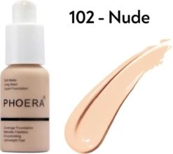 102 Nude -PHOERA FOUNDATION™ - Soft Matte Full Coverage Liquid Foundation