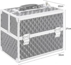 AREBOS Cosmeticakoffer Beauty Case Multikoffer 15 L Zwart -Mode-Cosmetica Winkel 1200x1101 3