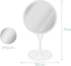 Navaris Make-up Spiegel Met Verlichting - Inclusief Kleinere Handspiegel Met 5x Vergroting - LED-verlichting Met Dim-functie - Wit -Mode-Cosmetica Winkel 1200x1110 5