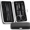 Manicure / Pedicure Set (8 Stuks) Hoge Kwaliteit Nagel Schaar Pincet Nagel Knipper Verzorging Zwart