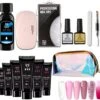 Elvi Polygel Starterskit - Complete Set Inc. USB UV/Led Mini Lamp-Nagelverlenging- Polygel 6 X 15g Perfecte Kleuren Roze - Polyacryl UV Nagellak-Quick Extension Temperature Color Changing UV Gel Pink -Mode-Cosmetica Winkel 1200x1134