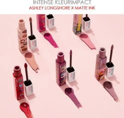 Maybelline Superstay Langhoudende Lippenstift - Matte Ink X Ashley Longshore - 95 Visionary - Paars - Limited Edition -Mode-Cosmetica Winkel 1200x1150 1