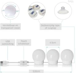 Gadgy Hollywood Spiegel Met Verlichting – Spiegel Met Licht - 10 LED Lampen - Dimbaar (SPIEGEL NIET INBEGREPEN) -Mode-Cosmetica Winkel 1200x1159 21