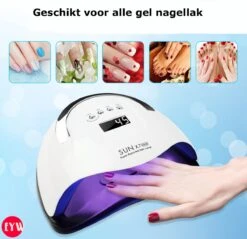 Nageldroger - Nageldrogers - 80 Watt UV LED Lamp Nagels - 45 Leds - Nagellak Droger - UV LED Lamp - Nagellamp - Nail Dryer - Nageldroger Voor Gel Nagellak - Gewone Nagellak - Wit -Mode-Cosmetica Winkel 1200x1160