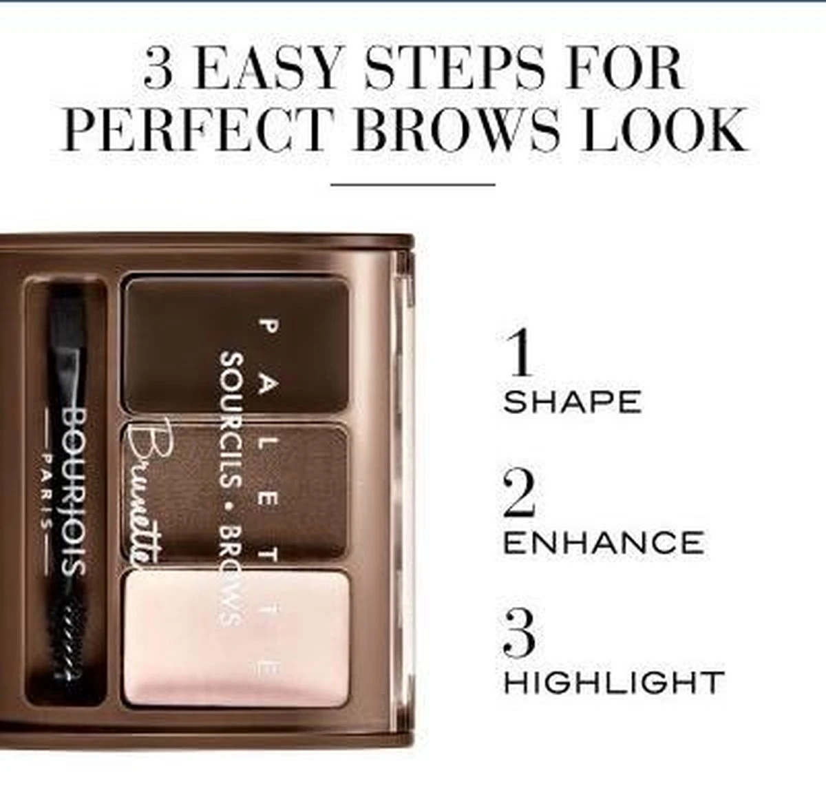 Bourjois Brow Palette Wenkbrauwmake-up - 2 Brunette 7 Bourjois Brow Palette Wenkbrauwmake-up - 2 Brunette - Afbeelding 5
