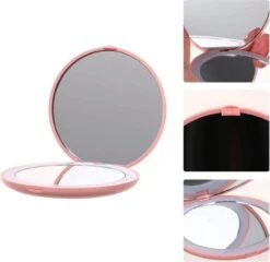 Fritzline© Make-up Spiegel | Compact | Tru-Daylight LED Verlichting | 10x Vergroting | Rond -Mode-Cosmetica Winkel 1200x1168