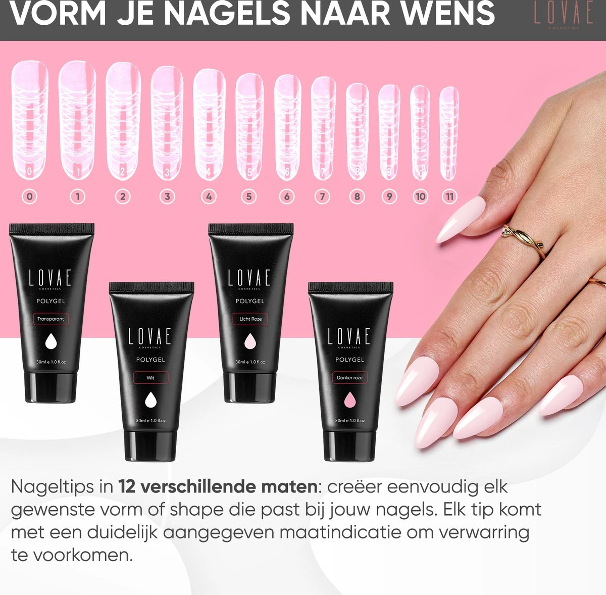 Lovae Cosmetics Polygel - Polygel Kit - Nagels Starterspakket - Nageltips - Builder Gel - Set Van 4 Kleuren - 4 X 30 Gr 10 Lovae Cosmetics Polygel - Polygel Kit - Nagels Starterspakket - Nageltips - Builder Gel - Set Van 4 Kleuren - 4 X 30 Gr - Afbeelding 8