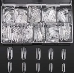 Joyage Nagel Tips Transparant Oval - 500 Stuks - Nagel Tips Transparant – Nageltips Voor Gelnagels – Nagel Tips Acryl – Transparante Nageltips – Transparante Nagels – Fake Nails Clear - Kunstnagels - Nepnagels