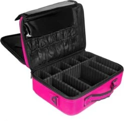 Cosmetica Koffer - Make-up Koffer Met Verstelbare Vakken - Visagie En Nagelstyliste Beauty Koffer - 35x25x11CM - Roze -Mode-Cosmetica Winkel 1200x1180 2