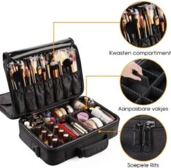 Cosmetica Koffer - Make-up Koffer Met Verstelbare Vakken - Visagie En Nagelstyliste Beauty Koffer - 40x30x14CM 19 Cosmetica Koffer - Make-up Koffer Met Verstelbare Vakken - Visagie En Nagelstyliste Beauty Koffer - 40x30x14CM -Mode-Cosmetica Winkel 1200x1186 7