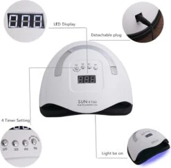 Professionele 180W LED Nageldroger Lamp - Gel Nagel Droger - 180W De Sterkste Nagellamp Op De Markt - Geschikt Voor Elke Nagel, Sneller Droger Voor Gel Polish Nail Apparatuur Automatische Sensor Nail Art Gereedschap Voor Vingernagel En Teennagel -Mode-Cosmetica Winkel 1200x1187 4