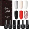 Miss Jules - 6-Delige Gellak Starterspakket - Nagellak - Kleur Rood, Wit, Creme & Glitter - Glanzend & Dekkend Resultaat -Mode-Cosmetica Winkel 1200x1188 2