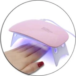 Nagellak Droger SunMini - Professioneel & Compact - LED Verlichting 6W - Gellak - Nagel Lamp - Nagelverzorging - USB Oplader - Nagellak Droger - Nagellak Lamp - Roze