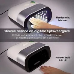 NAGELLAMP - Professionele Nageldroger - 48 Watt - LED UV Nagellamp - Gel Nagellak - 36 LEDlampjes - SMART Sensor – Timer - Nagel Gellak - Wit/Zilver -Mode-Cosmetica Winkel 1200x1200 1002