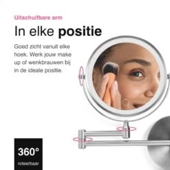 MH Products - Make Up Spiegel - Rond - Wanspiegel - Spiegellamp - 5x Vergroting - 17,5 Cm CM 13 MH Products - Make Up Spiegel - Rond - Wanspiegel - Spiegellamp - 5x Vergroting - 17,5 Cm CM -Mode-Cosmetica Winkel 1200x1200 1053