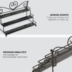 Confibel Nagellak Organizer - Nagellak Flesjes Houder - Essentiële Oliën Organizer - Rek Voor Flesjes - Wanddecoratie - Zwart 26 Confibel Nagellak Organizer - Nagellak Flesjes Houder - Essentiële Oliën Organizer - Rek Voor Flesjes - Wanddecoratie - Zwart -Mode-Cosmetica Winkel 1200x1200 1079