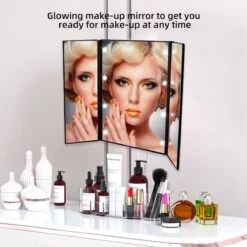 Spiegel Met LED Verlichting - Make-upspiegel - Zwart -Mode-Cosmetica Winkel 1200x1200 1145