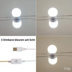 Gadgy Hollywood Spiegel Met Verlichting – Spiegel Met Licht - 10 LED Lampen - Dimbaar (SPIEGEL NIET INBEGREPEN) -Mode-Cosmetica Winkel 1200x1200 1165