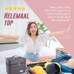 Make Up Koffer En Organizer - Beautycase Met Spiegel - Dames - Cosmetica En Visagie - Zwart -Mode-Cosmetica Winkel 1200x1200 1187