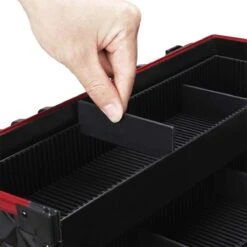 Make-upkoffer, Kapperskoffer, Cosmeticakoffer, Lege Nagelkoffer, Multikoffer, Afsluitbaar Voor Nageldesign/massageolie/fotoapparatuur, 34,7 X 22,2 X 25 Cm , Volledig Zwart HM-YAHEE-411233 -Mode-Cosmetica Winkel 1200x1200 1193