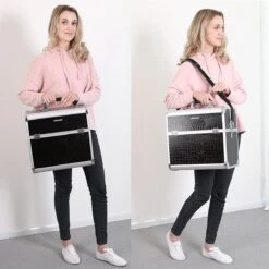 A.T. Shop Cosmeticakoffer, Make-up Koffer, Beauty Case, Bewaren Van Make-up, Nagellak. Zwart 19 A.T. Shop Cosmeticakoffer, Make-up Koffer, Beauty Case, Bewaren Van Make-up, Nagellak. Zwart -Mode-Cosmetica Winkel 1200x1200 1233