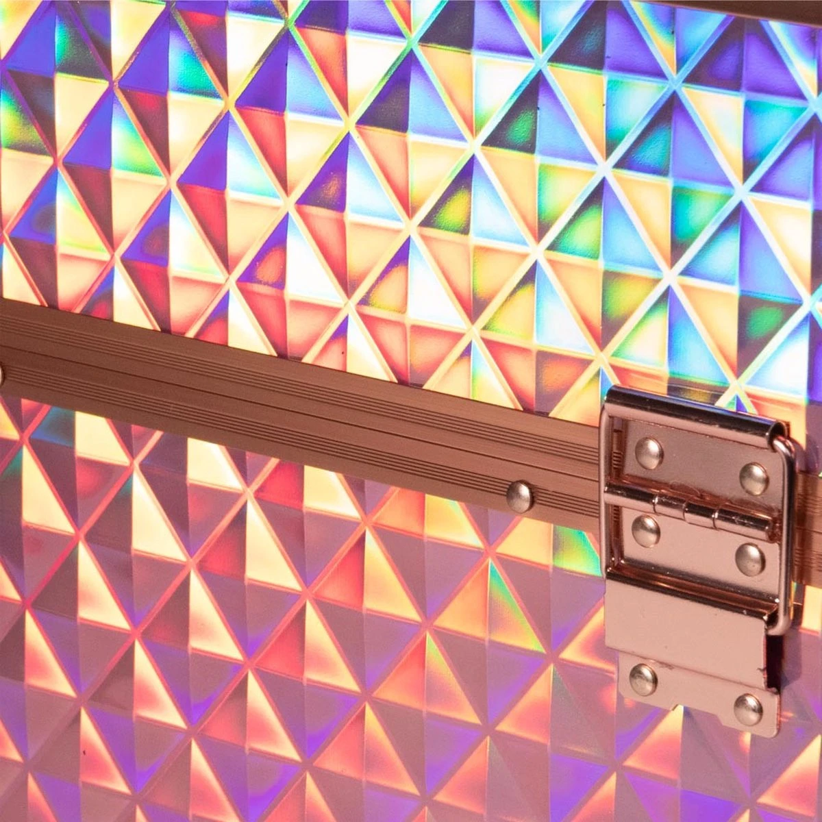 Koffer Groot Holo/Golden Rose XXL Met Opbergvakken 7 Koffer Groot Holo/Golden Rose XXL Met Opbergvakken - Afbeelding 5