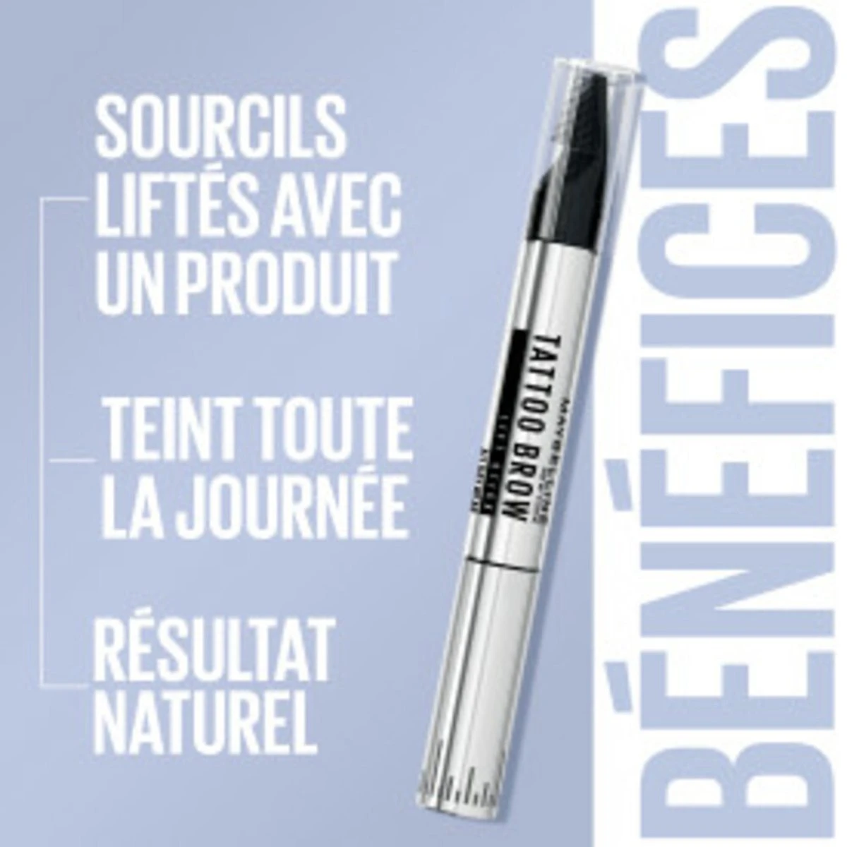 Maybelline New York - Tattoo Brow Lift Stick 02 Soft Brown - Bruin Wenkbrauwpotlood Met Stylingborstel 5 Maybelline New York - Tattoo Brow Lift Stick 02 Soft Brown - Bruin Wenkbrauwpotlood Met Stylingborstel - Afbeelding 3