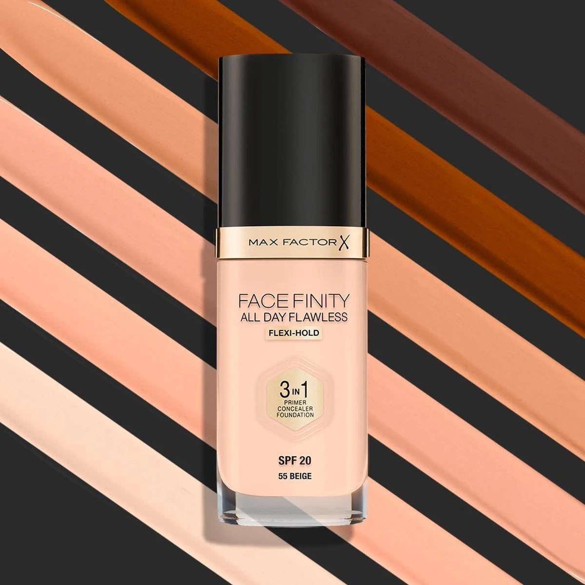 Max Factor Facefinity All Day Flawless 3-in-1 Liquid Foundation - 045 Almond 8 Max Factor Facefinity All Day Flawless 3-in-1 Liquid Foundation - 045 Almond - Afbeelding 6