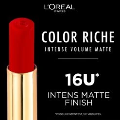L'Oréal Paris - Color Riche Intense Volume Matte Lipstick- 336 Le Rouge Avant-Garde - Lippenstift Rood -Mode-Cosmetica Winkel 1200x1200 326