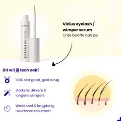 Wimperserum Van Vicius - Eyelash Serum Voor Wimper Groei - Vollere En Langere Wimpers - 5ML -Mode-Cosmetica Winkel 1200x1200 606