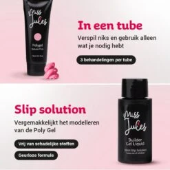 Miss Jules® Luxe Complete Polygel Kit - Polygel Nagels Starterspakket - 6 Kleuren - Perfecte Combinatie Gellak & Acryl - Incl. UV LED Lamp & Instructievideo (NL) -Mode-Cosmetica Winkel 1200x1200 758