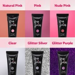 Miss Jules® Luxe Complete Polygel Kit - Polygel Nagels Starterspakket - 6 Kleuren - Perfecte Combinatie Gellak & Acryl - Incl. UV LED Lamp & Instructievideo (NL) -Mode-Cosmetica Winkel 1200x1200 767